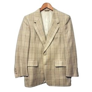 Christian Dior Men’s Blazer with Beige/Tan Plaid
